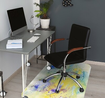 Office chair floor protector colorful spots