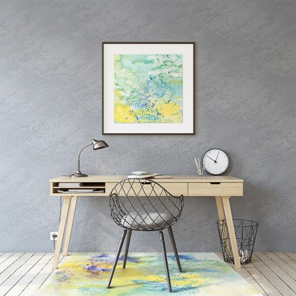 Office chair floor protector colorful spots
