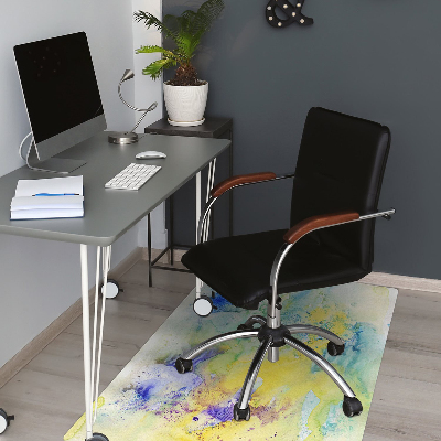 Office chair floor protector colorful spots
