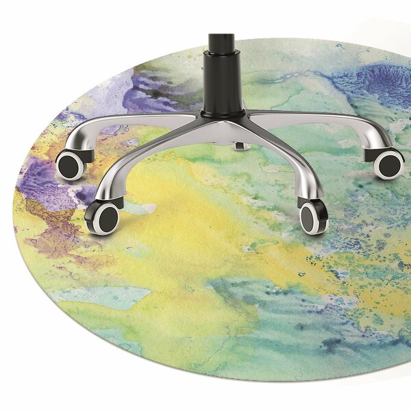 Office chair floor protector colorful spots
