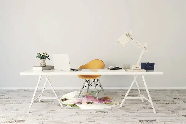 Office chair floor protector Bouquet of flowers