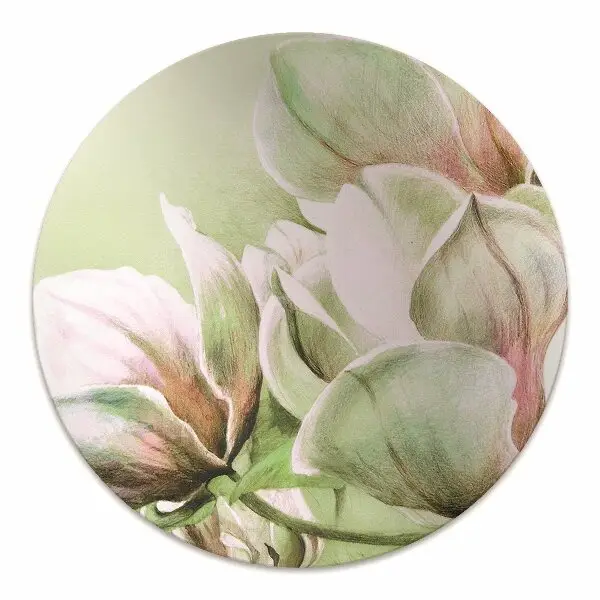 Office chair mat magnolia flowers