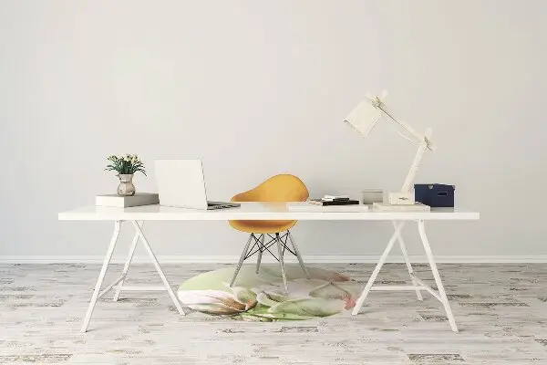 Office chair mat magnolia flowers