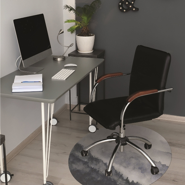 Office chair floor protector mountain landscape