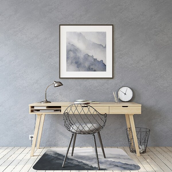Office chair floor protector mountain landscape