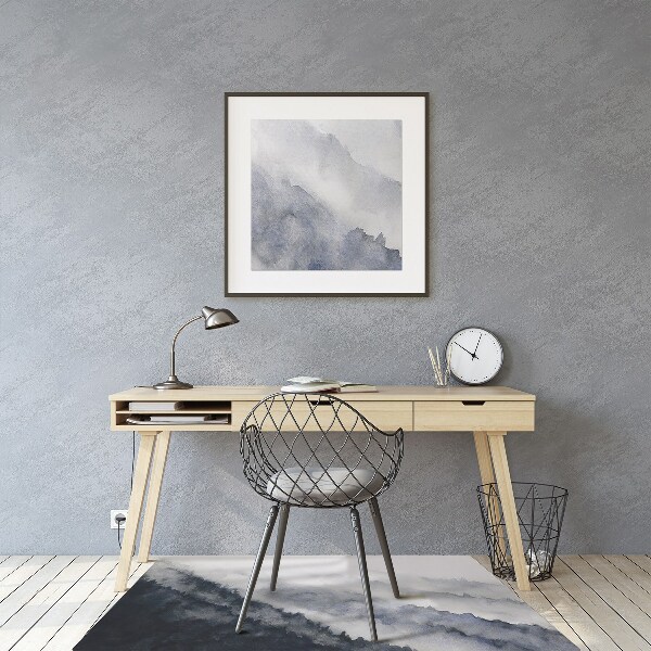 Office chair floor protector mountain landscape