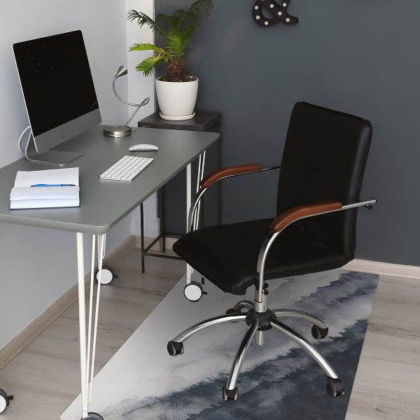 Office chair floor protector mountain landscape
