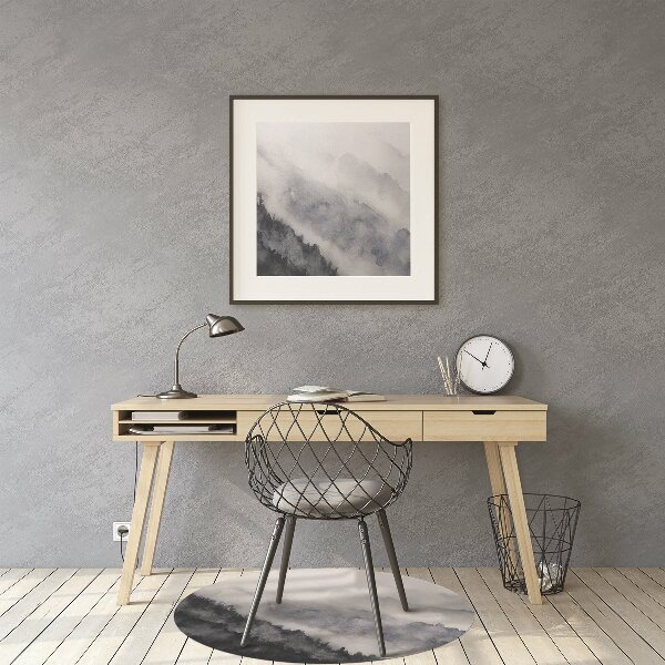 Office chair floor protector mountain landscape