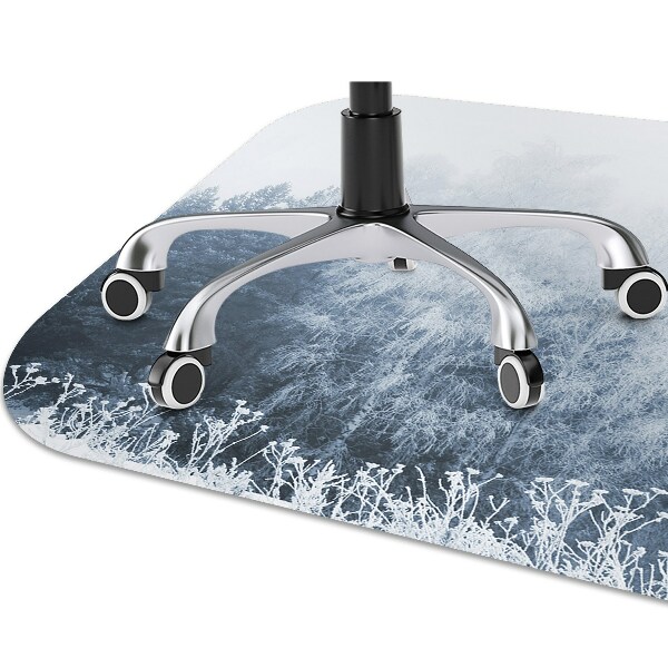 Desk chair mat Winter tree