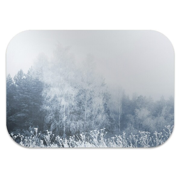 Desk chair mat Winter tree