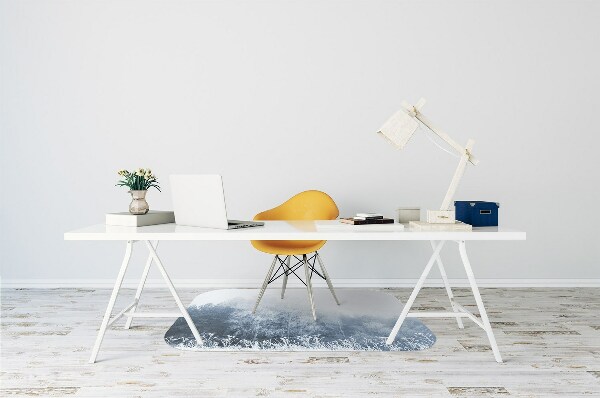 Desk chair mat Winter tree