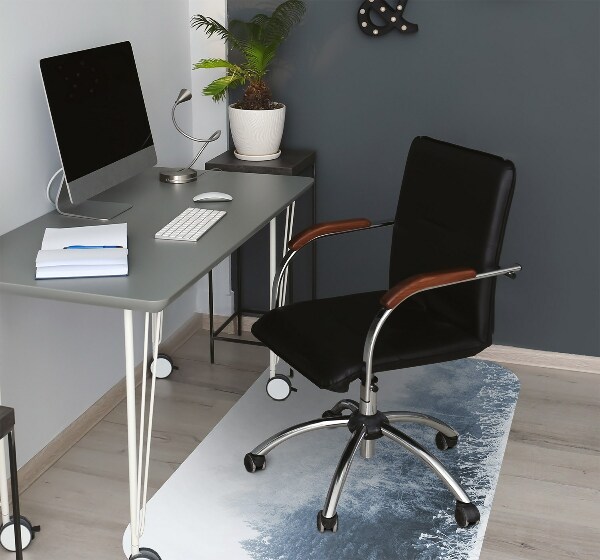 Desk chair mat Winter tree