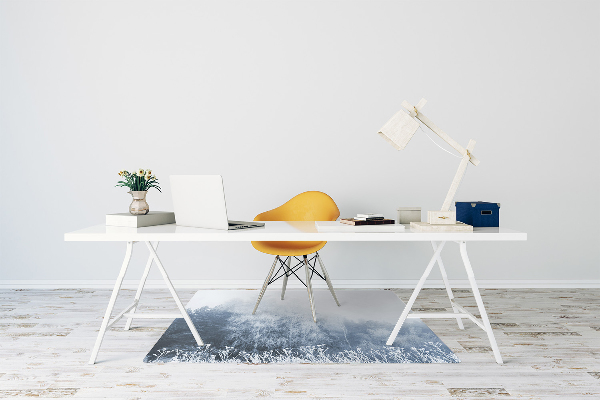 Desk chair mat Winter tree