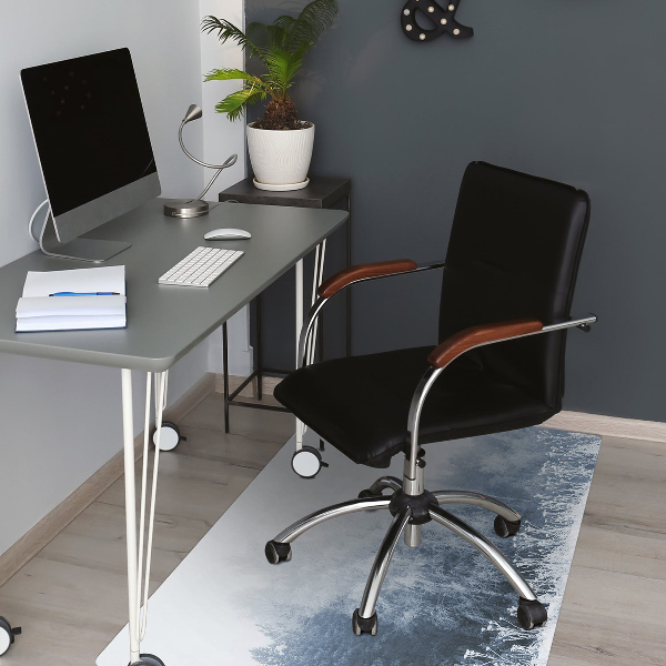 Desk chair mat Winter tree