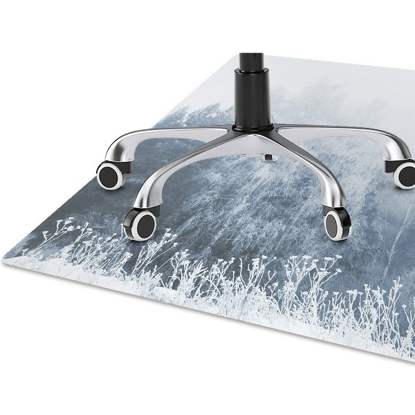Desk chair mat Winter tree