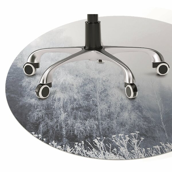 Desk chair mat Winter tree