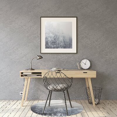 Desk chair mat Winter tree