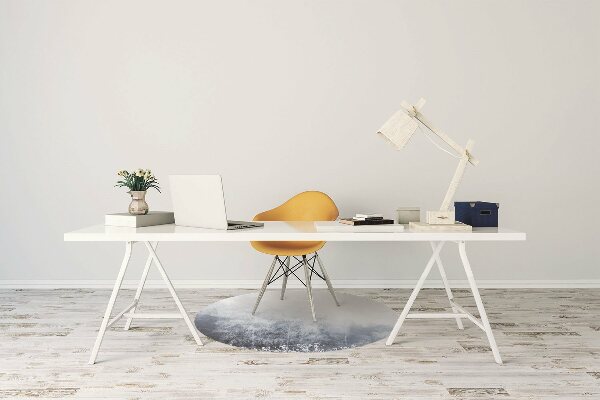 Desk chair mat Winter tree