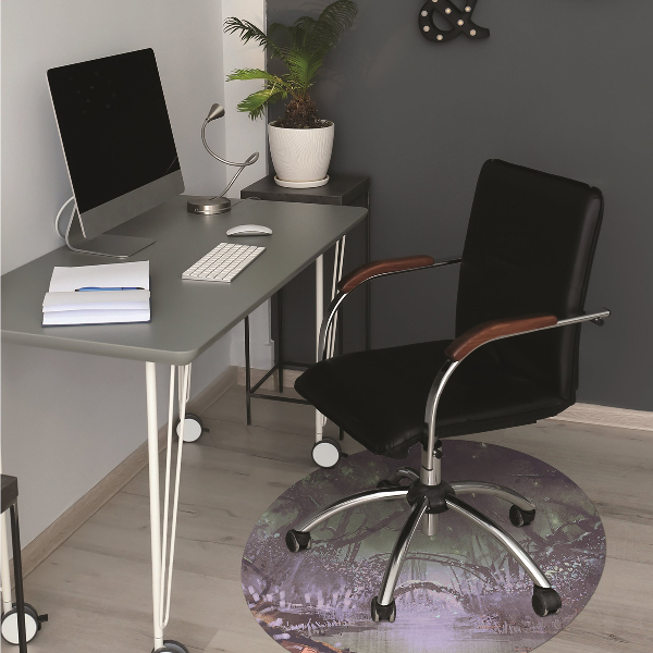 Desk chair mat dark forest