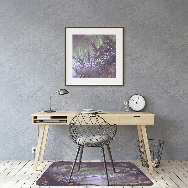 Desk chair mat dark forest