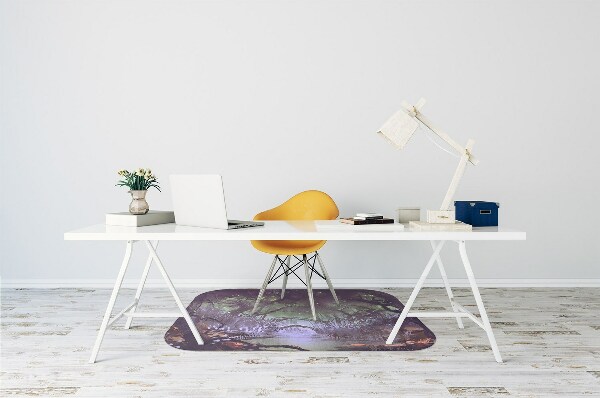 Desk chair mat dark forest