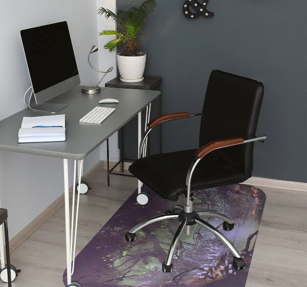 Desk chair mat dark forest