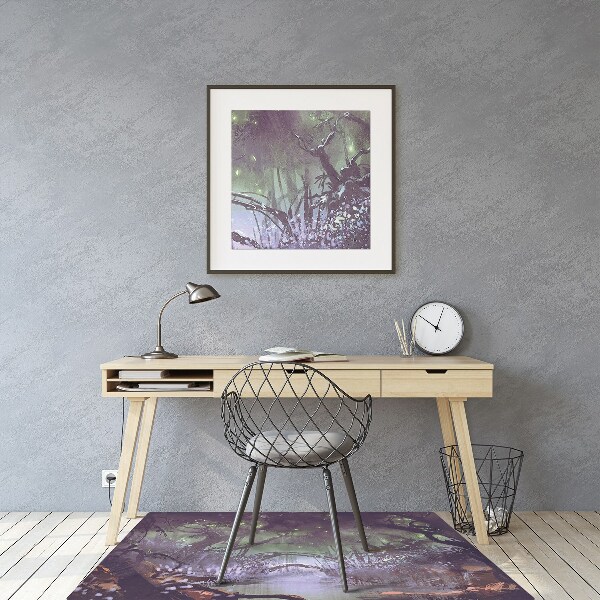 Desk chair mat dark forest