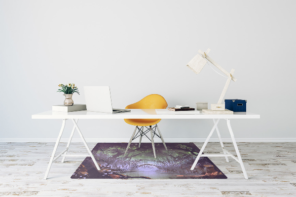 Desk chair mat dark forest
