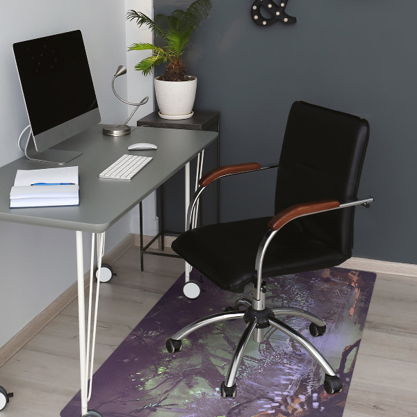 Desk chair mat dark forest