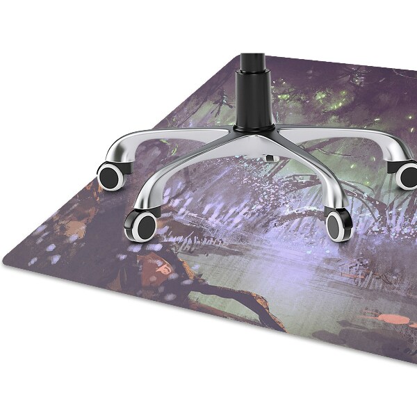 Desk chair mat dark forest