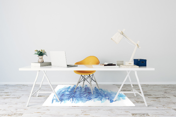 Chair mat Watercolor winter forest