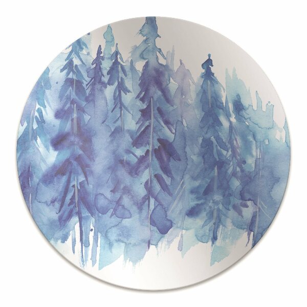 Chair mat Watercolor winter forest