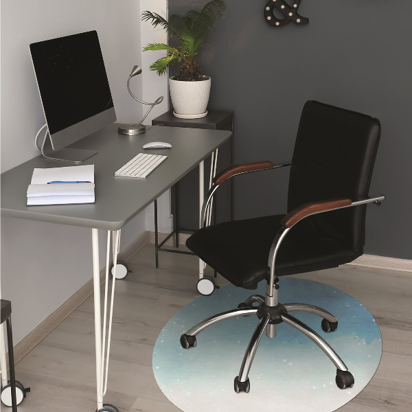 Office chair floor protector painted sky