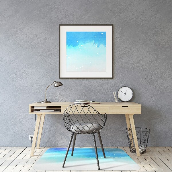 Office chair floor protector painted sky