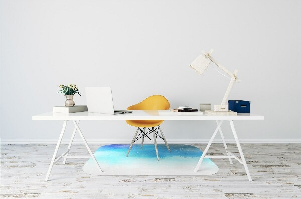 Office chair floor protector painted sky