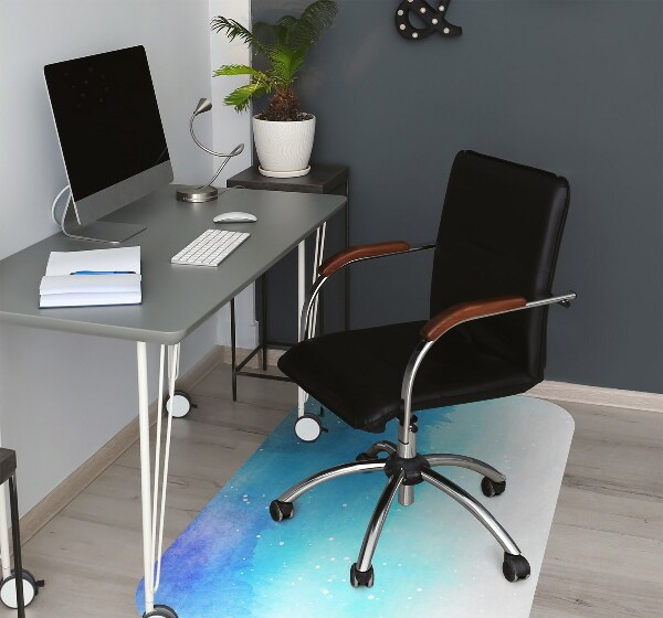 Office chair floor protector painted sky