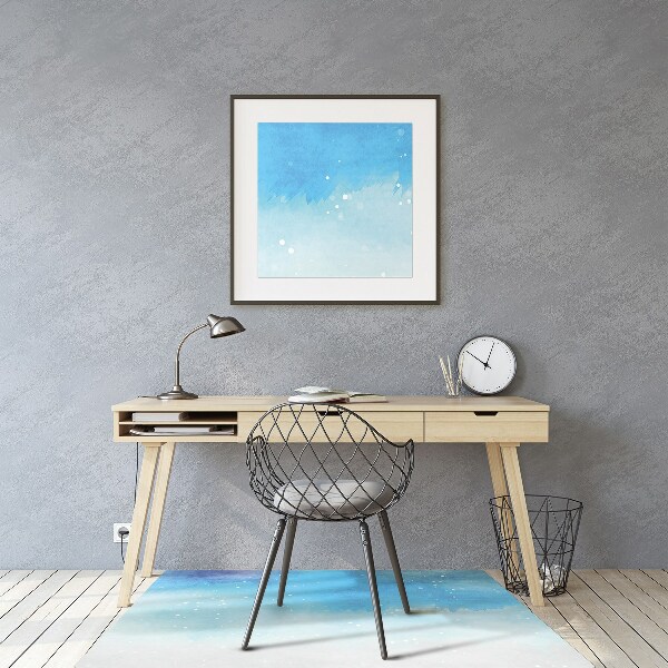 Office chair floor protector painted sky