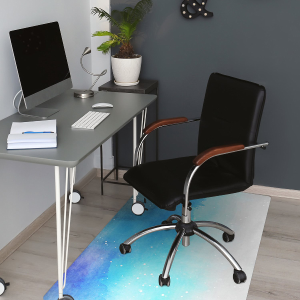 Office chair floor protector painted sky