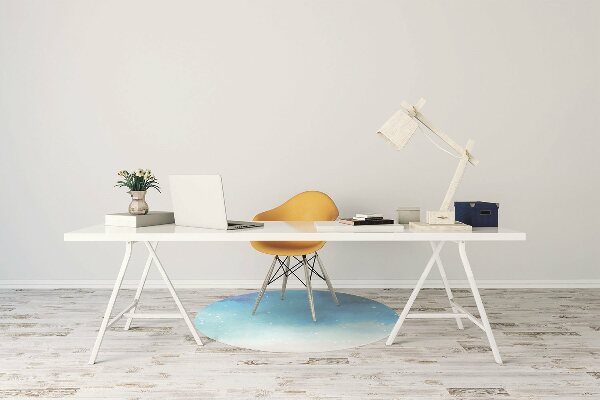 Office chair floor protector painted sky