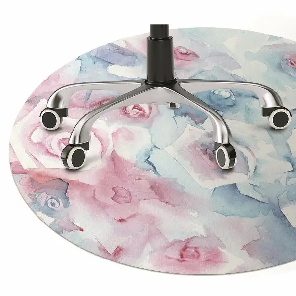 Chair mat floor panels protector pastel Flowers
