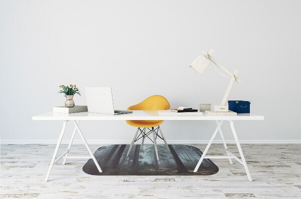 Desk chair mat misty Forest