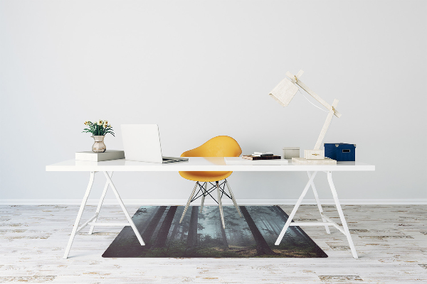 Desk chair mat misty Forest