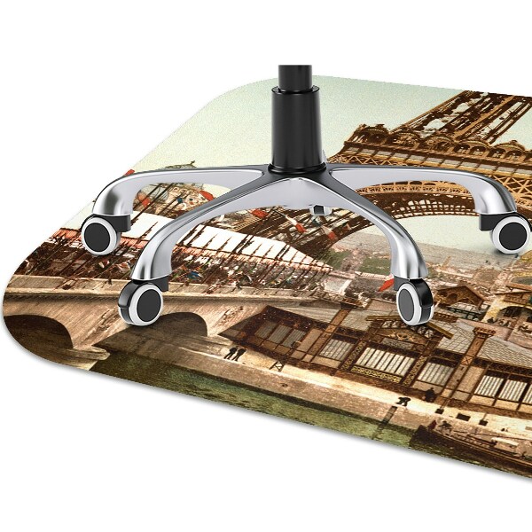 Office chair floor protector Eiffel Tower retro