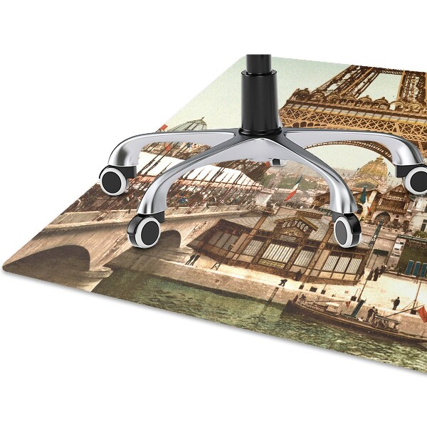 Office chair floor protector Eiffel Tower retro