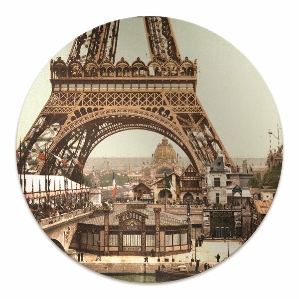 Office chair floor protector Eiffel Tower retro