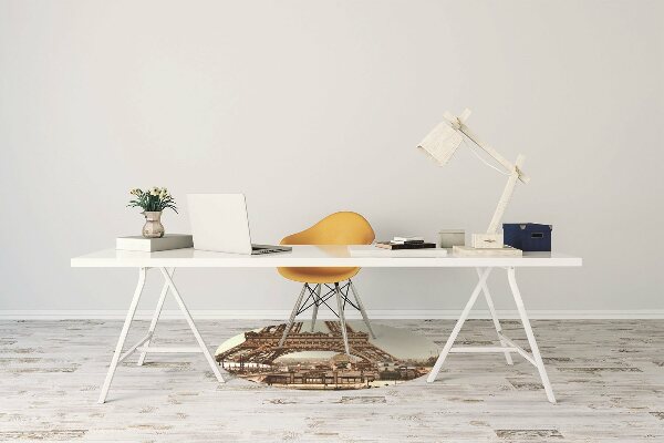 Office chair floor protector Eiffel Tower retro