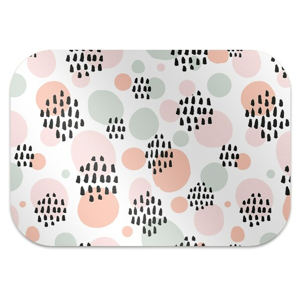 Office chair mat colored dots