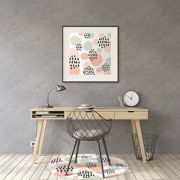 Office chair mat colored dots