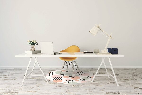 Office chair mat colored dots