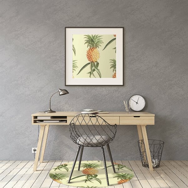 Computer chair mat pineapple pattern